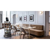 招財(cái)豹送餐機(jī)器人 無人配送餐廳機(jī)器人